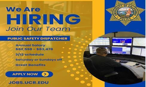 UCR PD Dispatch Hiring